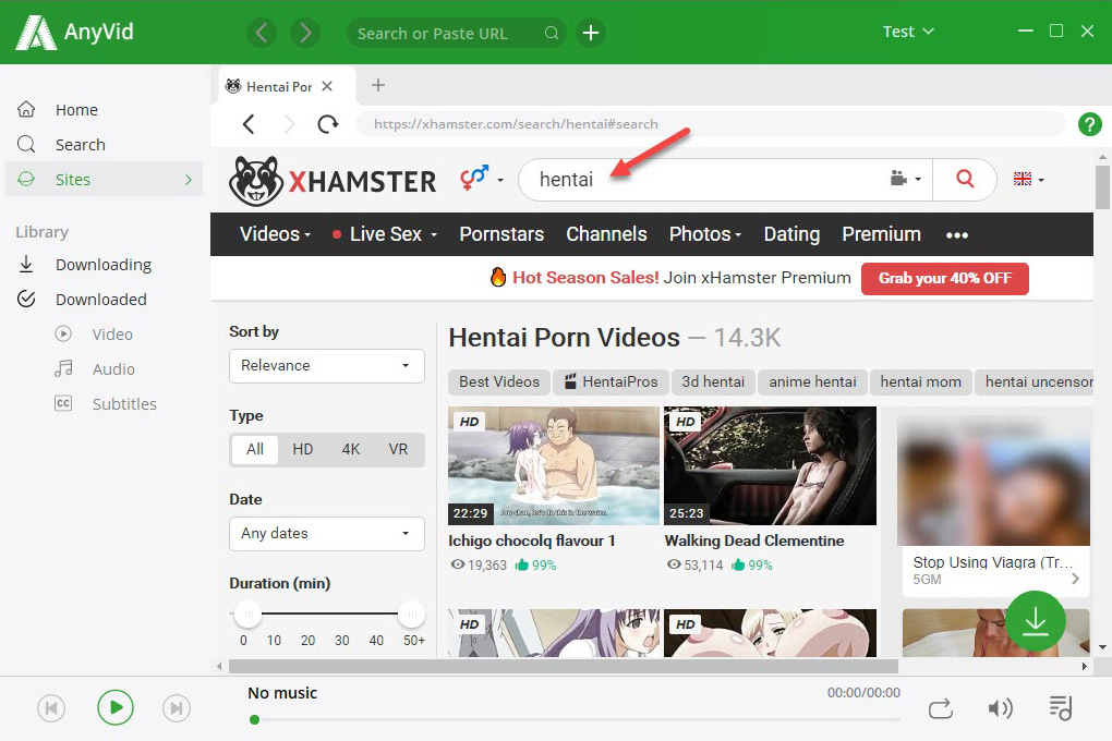 downloading videos from xhamster