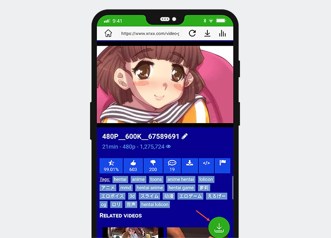 Save from XNXX on Android
