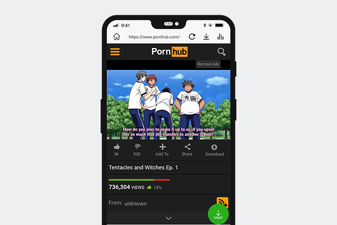Watch Pornhub video on Android