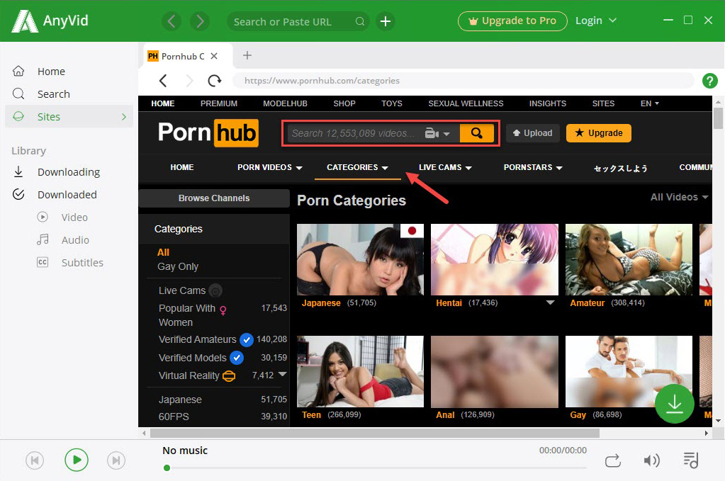 Pornhub تحميل مجاني مع أداة تنزيل الفيديو
