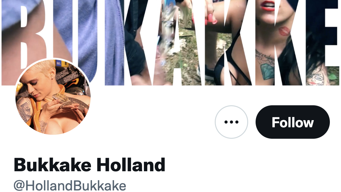 حسابات تويتر الإباحية-HollandBukkake