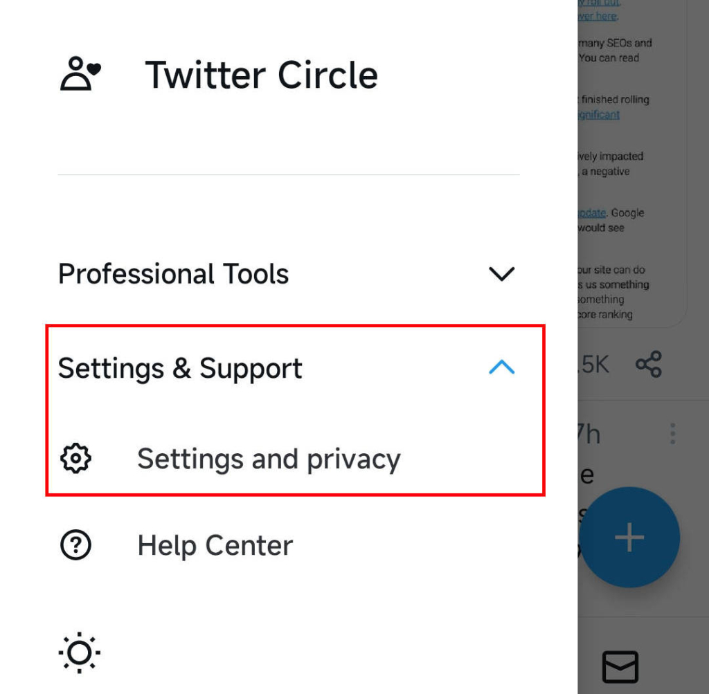 01 Go to Settings on Twitter